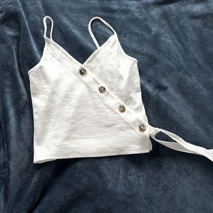 White American Eagle button up Cami with Tie XS